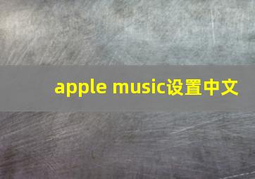 apple music设置中文